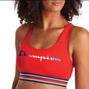 Champion Racer Back Red Sports Bra Athletic Size Medium NWT